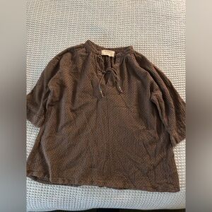 Momo New York brown blouse size os